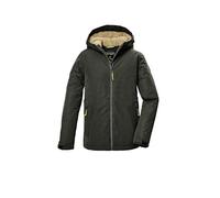 killtec Garçon Veste fonctionnelle/d'hiver avec capuche KOW 377 BYS JCKT, dark moss, 140, 42169-000