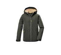 killtec Garçon Veste fonctionnelle/d'hiver avec capuche KOW 377 BYS JCKT, dark moss, 164, 42169-000