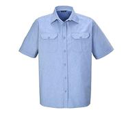 killtec Homme KOS 47 MN WVN Shrt Chemise Fonctionnelle À Manches Courtes D'extérieur, Light Steel Blue, M EU