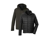killtec Homme Kow 95 Mn Jckt Veste Outdoor/3 En 1 Fonctionnelle Avec Capuche Et Matelassée Encastrable, Dark Olive, XL EU