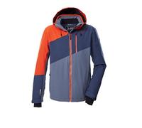 killtec Homme Ksw 32 Mn Ski Jckt Veste Outdoor/fonctionnelle Avec Capuche Détachable Et Jupe Pare-neige, Steel/blue Night/dark Orange, XXL EU