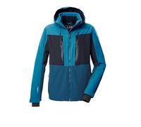Killtec Homme Ksw 48 Mn Jckt Veste De Ski Fonctionnelle Avec Capuche Détachable Et Jupe Pare-neige, Mid Blue/black Blue Melange/dark Blue, XL EU