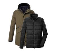 killtec Homme Parka fonctionnelle 3 en 1 avec capuche et veste matelassée encastrable KOW 94 MN PRK, mud, L, 43332-000