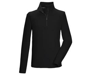 Killtec Homme T-Shirt en Polaire avec col Montant et Fermeture éclair KSW 99 MN FLC SHRT, Schwarz, 5XL, 40878-000