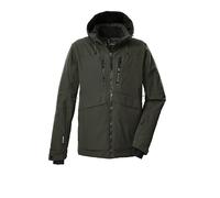 killtec Homme Veste de ski/fonctionnelle avec capuche, jupe pare-neige et ventilation sous les bras KSW 55 MN SKI JCKT, dunkeloliv, M, 43439-000