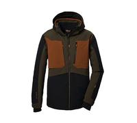 killtec Homme Veste de ski/veste fonctionnelle avec capuche amovible et jupe pare-neige KSW 47 MN SKI JCKT, mud, L, 41978-000