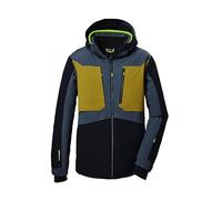 killtec Homme Veste de ski/veste fonctionnelle avec capuche amovible et jupe pare-neige KSW 47 MN SKI JCKT, stahlblau, M, 41978-000