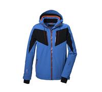 killtec Homme Veste de ski/veste fonctionnelle avec capuche amovible, jupe pare-neige et ventilation sous les bras KSW 413 MN SKI JCKT, dunkelpetrol, L, 41983-000