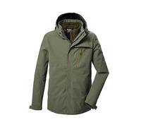 killtec Homme Veste fonctionnelle 3 en 1 imperméable avec capuche amovible et veste polaire encastrable KOW 6 MN JCKT, oliv, S, 41849-000