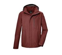 killtec Homme Veste fonctionnelle imperméable/veste outdoor avec capuche amovible KOS 256 MN JCKT_CARLEB, ziegelrot, M, 43280-000
