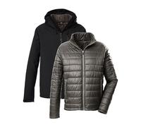 killtec Homme Veste Outdoor/3 en 1 Veste fonctionnelle avec capuche et veste matelassée encastrable KOW 95 MN JCKT, schwarz, M, 43492-000
