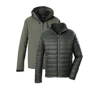 killtec Homme Veste Outdoor/3 en 1 Veste fonctionnelle avec capuche et veste matelassée encastrable KOW 95 MN JCKT, oliv, XL, 43492-000