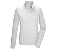 killtec KSW 110 WMN LS SHRT T-Shirt Powerstretch/Midlayer avec col Montant et Fermeture éclair, Broken White, 50 Femme