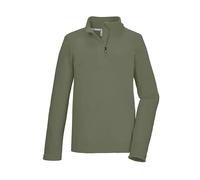 killtec KSW 248 BYS FLC SHRT T-Shirt en Polaire avec col Montant et Fermeture éclair, Olive, 176 cm Garçon