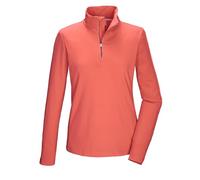 killtec KSW 70 WMN FLX SHRT T-Shirt Fonctionnel/Polaire avec col Montant et Fermeture éclair, Bright Coral, 42 Femme