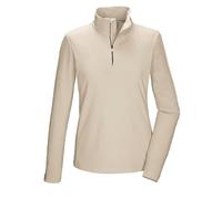 killtec KSW 70 WMN FLX SHRT T-Shirt Fonctionnel/Polaire avec col Montant et Fermeture éclair, Light Taupe, 38 Femme