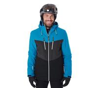 Killtec Male Veste de ski/veste fonctionnelle avec capuche amovible et pare-neige KSW 45 MN SKI JCKT, black blue, 4XL, 38699-000
