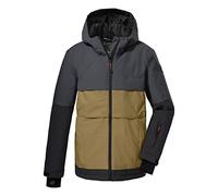 Killtec Male Veste de ski/veste fonctionnelle avec capuche et pare-neige KSW 180 BYS SKI JCKT, anthracite, 128, 38785-000