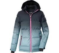 killtec Fille Ksw 330 Grls Qltd Jckt Veste De Ski Matelassée Avec Capuche Et Jupe Pare-neige, Light Blue/Blue Night, 152 EU
