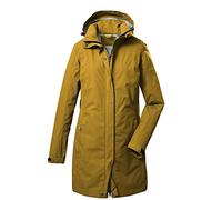 killtec Women's Parka/parka fonctionnelle 2 1/2 couches avec capuche amovible KOS 93 WMN PRK, dark yellow, 36, 39143-000