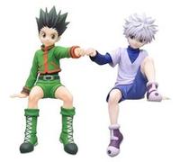 Killua zaoldyeck & Gon Freecss Anime Figurine en PVC Modèle Assis Anime Décoration de Bureau Statue pour Fans 12 cm de Marque Générique