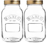 Kilner 25.401 Bocal à confiture 1 l (Lot de 2)