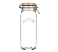 Kilner Bocal à couvercle clipsable 2,1 l (2100 ml) en verre hermétique pour pâtes, spaghetti, baguettes de pain, garde-manger, sans BPA, passe au lave-vaisselle