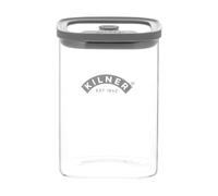 Kilner Fresh Storage Jar Bocal alimentaire en verre de 1 litre avec couvercle hermétique et empilable pour le thé, le café, le sucre et plus encore