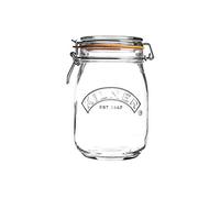 Kilner Bocal rond en verre avec couvercle à clip 1 l