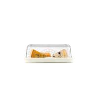 Kilner Cheese Store Rangement hermétique pour fromages Joint en silicone amovible pour un rangement respirant Base en céramique pour servir le lave-vaisselle Couvercle en verre 8,5 cm x 23,4 cm x 15,3