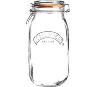 Kilner Cliptop Ronde en Verre 3 l Bocal de Rangement Boîte à Conserves, Verre, 3 l