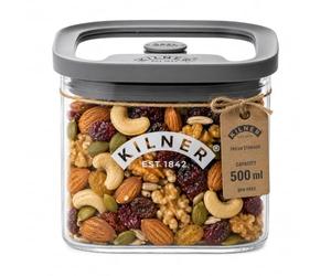 Kilner Fresh Storage Récipient hermétique en verre durable sans BPA pour le stockage des aliments, noix, fruits secs, collations, garde-manger 500 ml