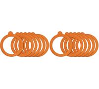 Kilner Karis 0025.489 Pack 6 Joints bocaux 0, 35/0, 5/1/ 5 et 2 L, Plastique, Orange, 13, 5 x 1, 5 x 19, 5 cm (Lot de 2)