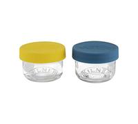 Kilner Lot de 2 pots à goûter en verre 125 ml avec couvercle en silicone
