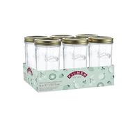 Kilner Lot de 6 bocaux à large ouverture - 500 ml - Multicolore