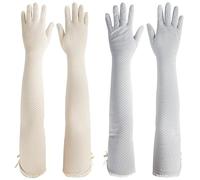 kilofly 2 paires de gants de conduite longs anti-UV respirants pour femme, Écran tactile Set2d, taille unique