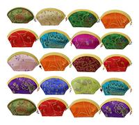 kilofly Lot de 20 Pochettes Brocart Brocart brodé en Soie Chinoise, Multicolore, Taille Unique
