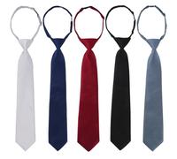kilofly Lot de 5 cravates pré-nouées réglables pour bébé garçon, Ensemble 5 F, 8-12 ans