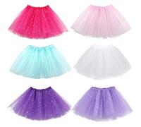 kilofly Lot de 6 jupes tutu pour fille, ensemble 6 B, taille unique