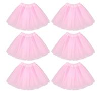 kilofly Lot de 6 jupes tutu pour fille Rose