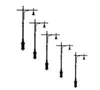 KILOKITS Lot de 5 lampes de décoration en plastique - Kit miniature de lampadaire - 1:35 - Ville - Pour tous âges, unisex