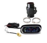 Kilométrique Compteur Vitesse Moto Jauge De Température D'eau Numérique 12 V/24 V + Capteur Tension, Adaptateur Tuyau Radiateur 1/8 NPT