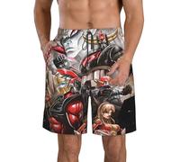 KILOPTE Goldorak Japanese UFŏ%Robot Manga Short de Plage pour Homme Motif Anime Grendizer Short de Bain léger pour Les Vacances d'été à la Plage X-Large
