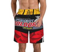 KILOPTE Goldorak Japanese UFŏ%Robot Manga Short de Plage pour Homme Motif Anime Grendizer Short de Bain léger pour Les Vacances d'été à la Plage Large