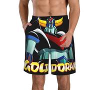 KILOPTE Goldorak Japanese UFŏ%Robot Manga Short de Plage pour Homme Motif Anime Grendizer Short de Bain léger pour Les Vacances d'été à la Plage Small