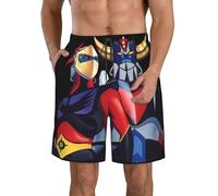 KILOPTE Goldorak Japanese UFŏ%Robot Manga Short de Plage pour Homme Motif Anime Grendizer Short de Bain léger pour Les Vacances d'été à la Plage Medium