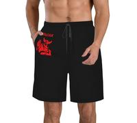 KILOPTE Goldorak Japanese UFŏ%Robot Manga Short de Plage pour Homme Motif Anime Grendizer Short de Bain léger pour Les Vacances d'été à la Plage 3X-Large