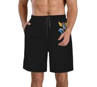 KILOPTE Goldorak Japanese UFŏ%Robot Manga Short de Plage pour Homme Motif Anime Grendizer Short de Bain léger pour Les Vacances d'été à la Plage XX-Large