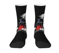 KILOPTE Space Al%bator Pirate Harlock Captain Chaussettes pour adultes, chaussettes contrastées style rétro animé - Chaussettes de sport imprimées personnalisées, pour les fans d'Albator