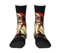 KILOPTE Space Al%bator Pirate Harlock Captain Chaussettes pour adultes, chaussettes contrastées style rétro animé - Chaussettes de sport imprimées personnalisées, pour les fans d'Albator